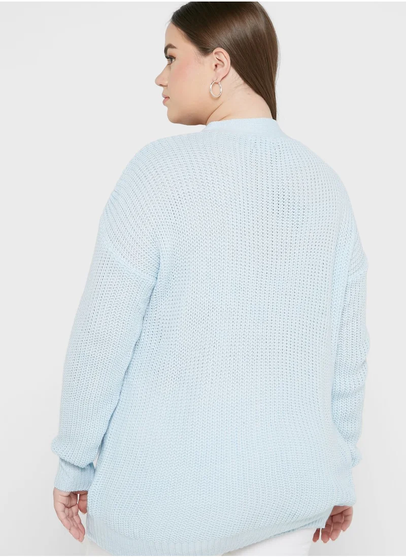 Ginger Plus Cutout Neck Detail Sweater