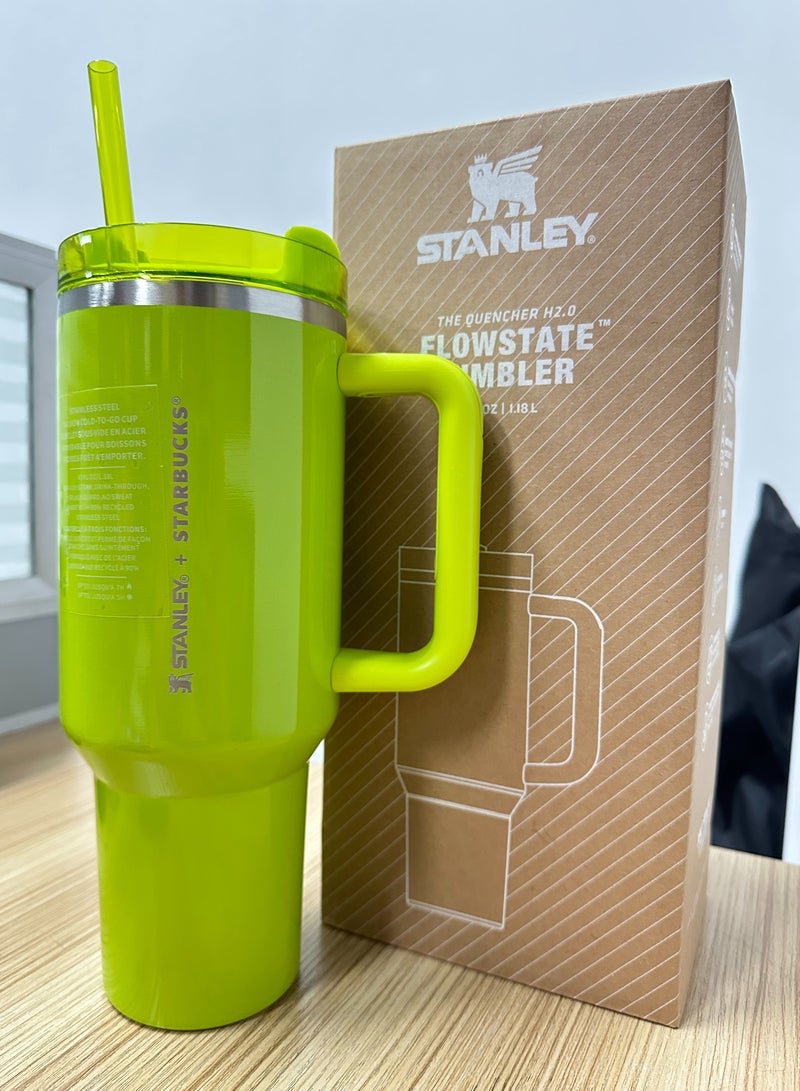 Stanley Quencher H2.0 FlowState Stainless Steel Vacuum Insulated Tumbler with Lid and Straw for Water, Iced Tea or Coffee, Smoothie and More, 40 oz - Image 2