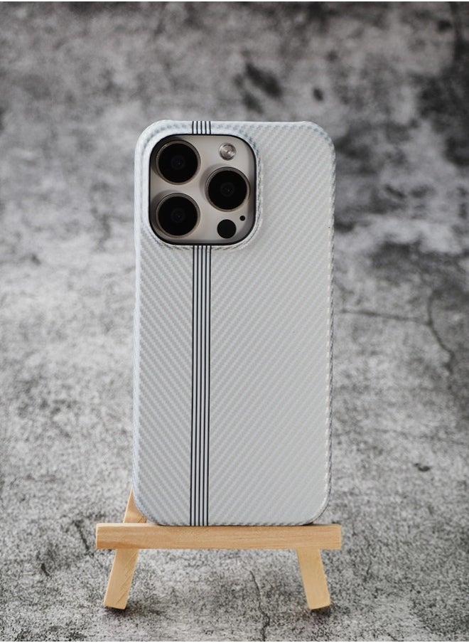 ShebSheb - Fine White Striped iphone Case for iPhone 15 Pro Max - Image 1