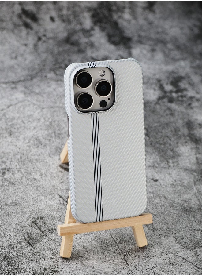 ShebSheb - Fine White Striped iphone Case for iPhone 15 Pro Max - Image 1
