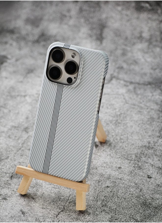 ShebSheb - Fine White Striped iphone Case for iPhone 15 Pro Max - Image 1