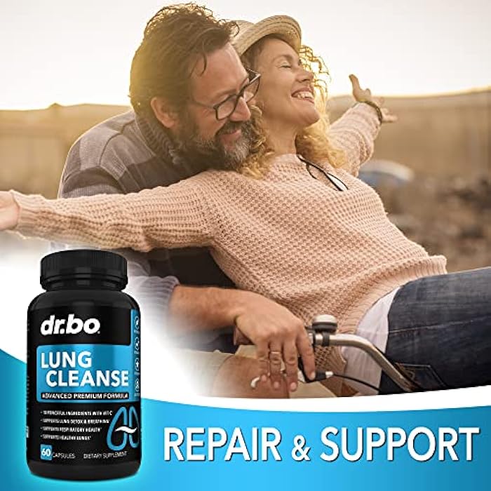 dr.bo Lung Cleanse Support Supplement - Respiratory Supplements to Quit & Stop Smoking Aids - Herbal Detox for Lungs & Bronchial Health - Smokers Cleanser Breathe Aid for Mucus Clear Relief - 60 Capsules - Image 5