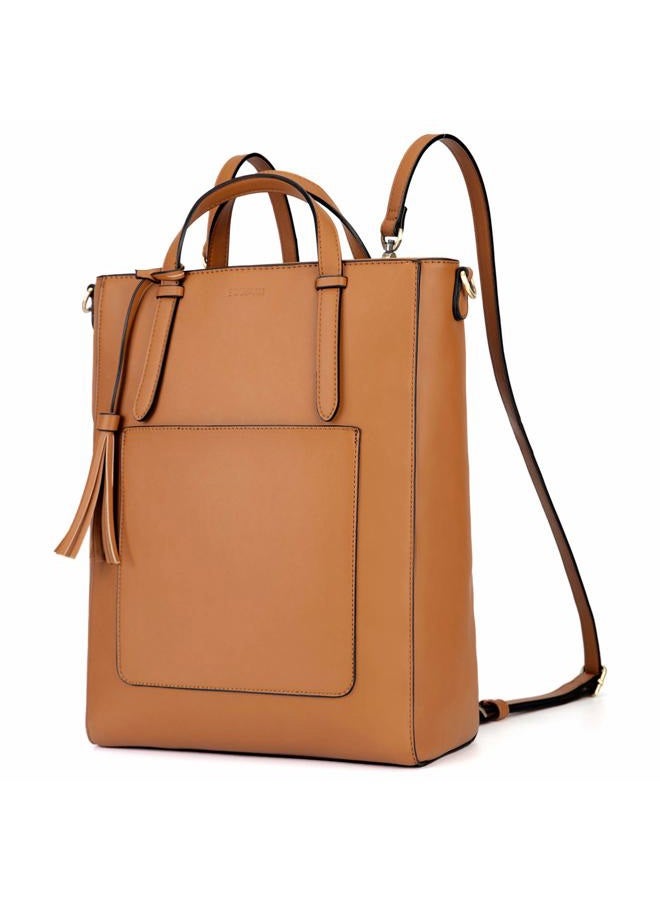 ECOSUSI Tote Bag Convertible Backpack for Women Vegan Leather Handbag Multifuction Shoulder Bag - Image 1