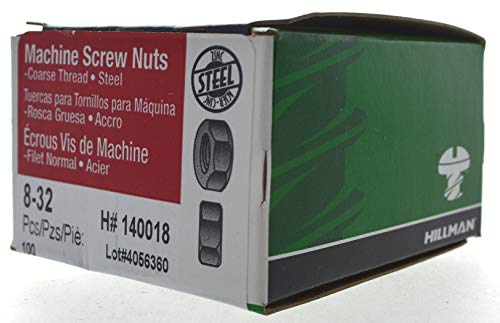 Hillman 140018 Hex Machine Screw Nuts, 8-32, Zinc, 100 Piece - Image 3
