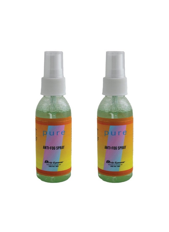 Birdz Two 2Oz Bottles Of Birdz Eyewear Anti Fog Spray & Defogger For Glasses Goggles Swimming Paintball And Diving Safe On All Lenses  - Image 2