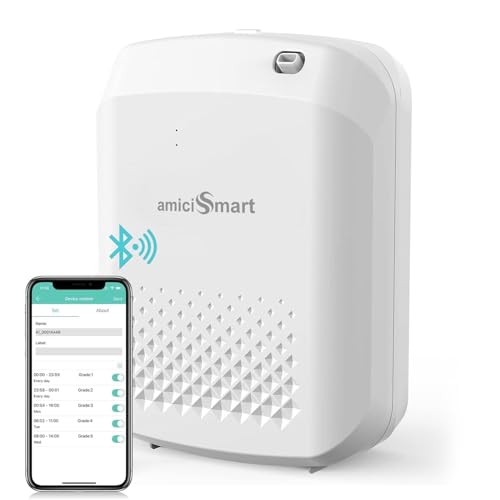 amiciSmart Bluetooth Aroma Diffuser, Waterless Essential Oil Diffuser with Cold Air Diffusion Technology | 400ml Capacity | Programmable Timer Schedule - Image 1