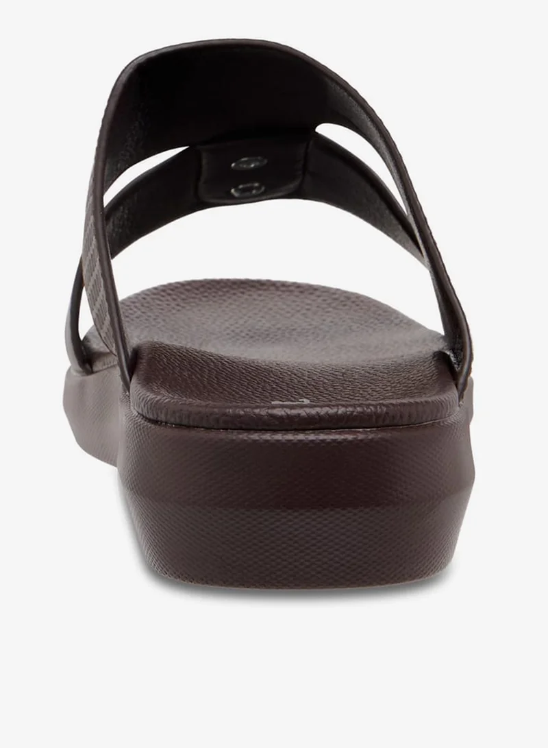 LBL by Shoexpress TAN Men's Textured Slip-On Sandals with Metallic Detail Ramadan Collection for Men | Best Price UAE