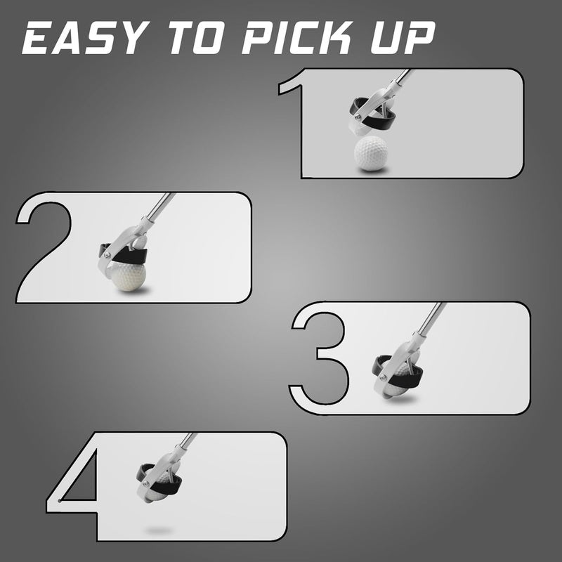 prowithlin Golf Ball Retriever, Golf Ball Retrievers Telescopic for Water with Spring Release-Ready Head, Balls Retriever Tool Golf with Locking Clip, Grabber Tool, Golf Accessories Golf Gift for Men - Image 2