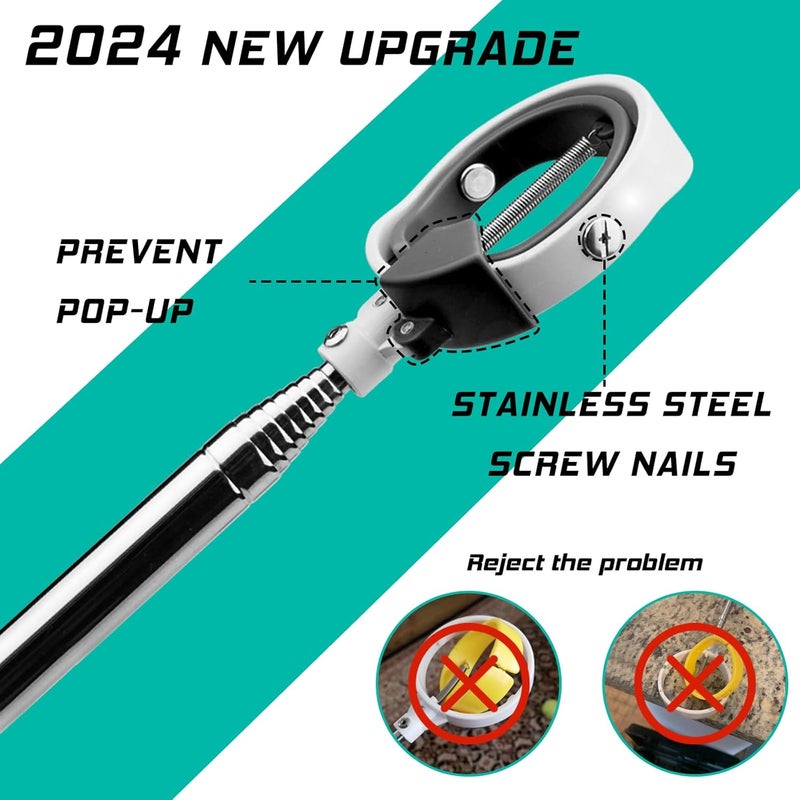 prowithlin Golf Ball Retriever, Golf Ball Retrievers Telescopic for Water with Spring Release-Ready Head, Balls Retriever Tool Golf with Locking Clip, Grabber Tool, Golf Accessories Golf Gift for Men - Image 3