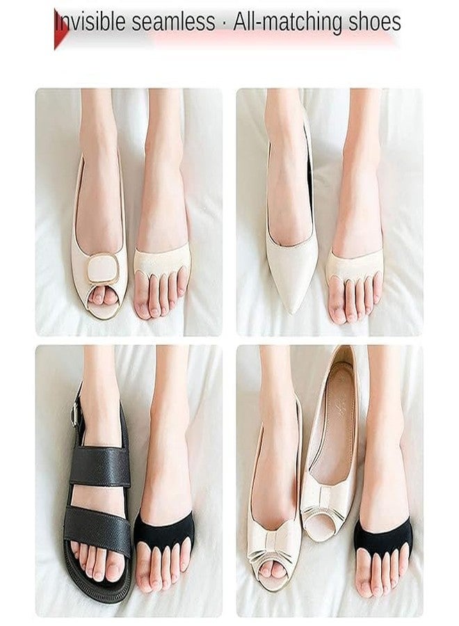 STEFLON Finger Socks Five-Toe Forefoot Pads, Cushioned Support for High Heels, Callus Pain Relief, All-Day Comfort (Beige) - Image 3
