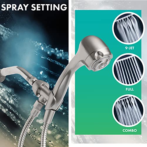 Niagara Conservation Water-Efficient 2.0 GPM Earth Massage 3-Spray Handshower in Brushed Nickel, N2935BN - Image 4