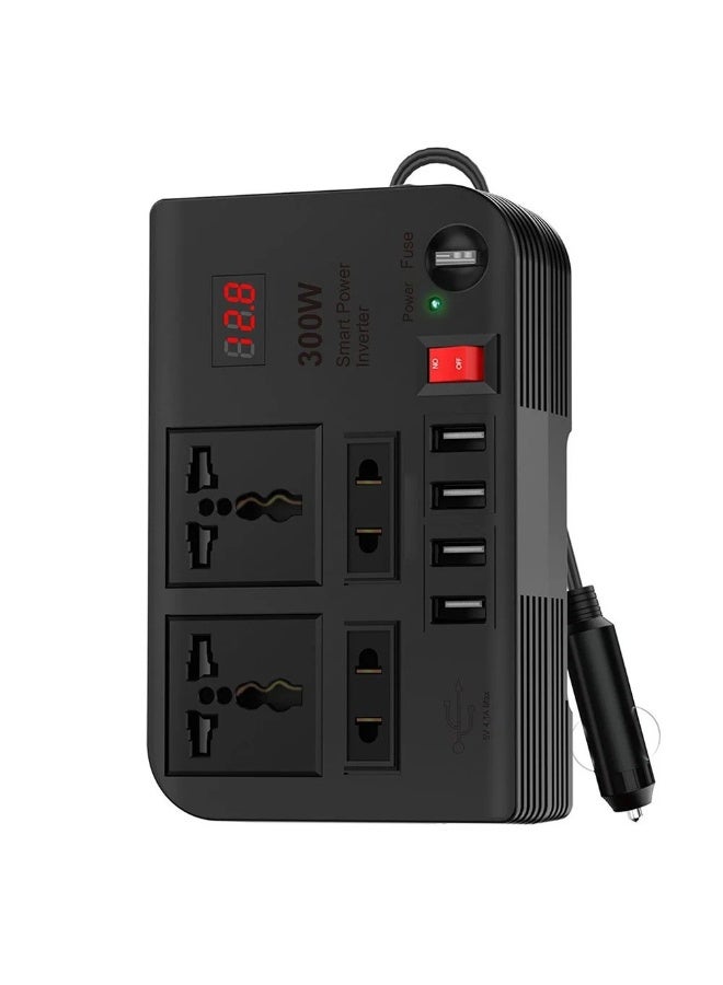 DENX DX130 High-Performance 300W Power Inverter with Dual USB and Universal Sockets for Cars and Outdoor Use - Image 1