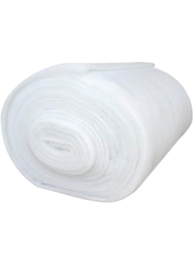 HOPE KART HOPE KART Polyester Fiber Sheet Roll White 60 inch Panna Width 1 inch Thickness Pack of 1 3 Meter  - Image 1