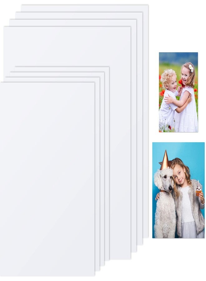 Hotop 8 Pieces Sublimation Aluminum Photo Sign Metal Blank Photo Board Sublimation Picture Panel Wall Art Aluminum Plate for Wedding DIY Printing Bedroom Living Room, White(6 x 8 Inch, 4 x 6 Inch) - Image 1