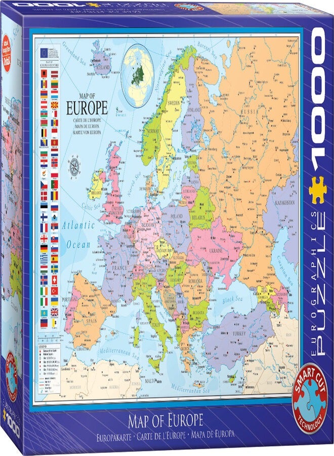 EuroGraphics Map of Europe-1000 Piece Puzzle - Image 2