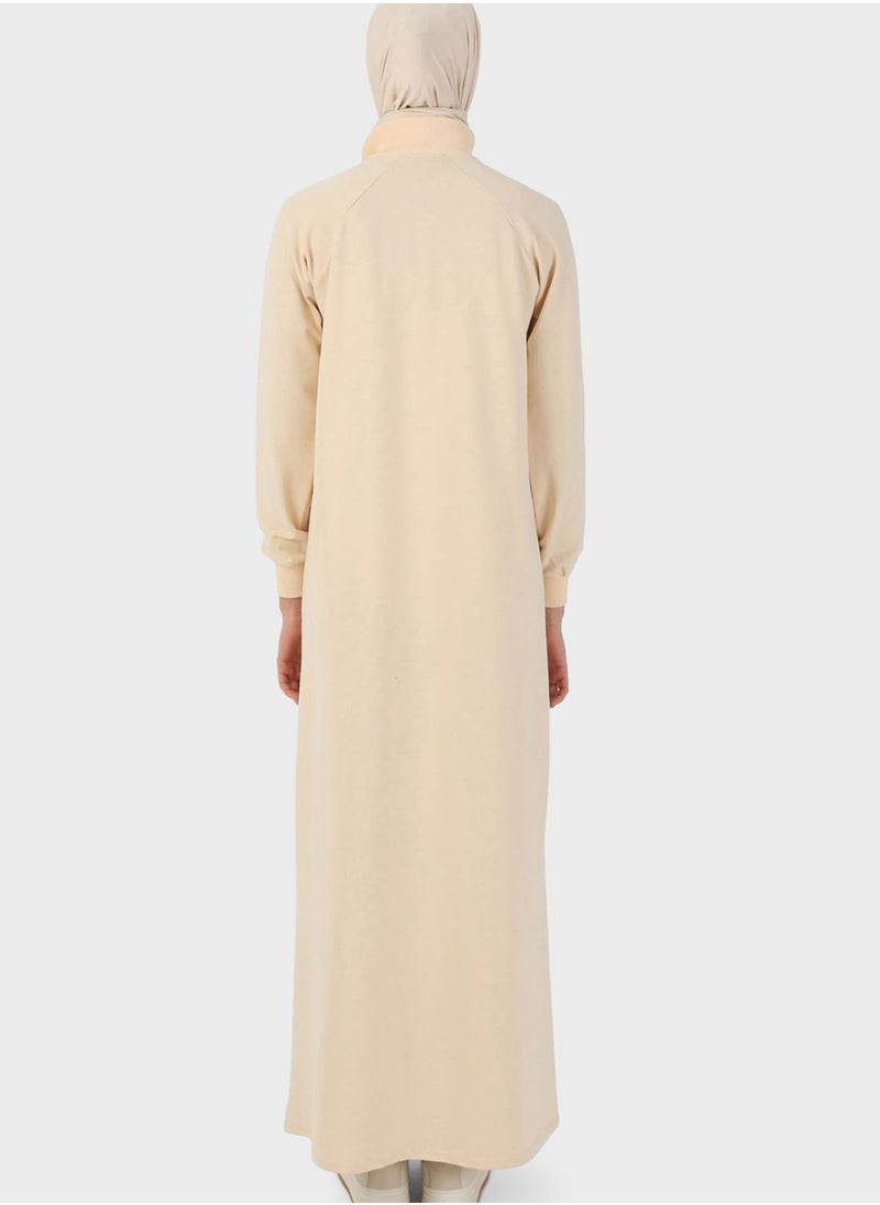 Refka by modanisa - Cuffed Sleeve Knitted Dress - Image 1