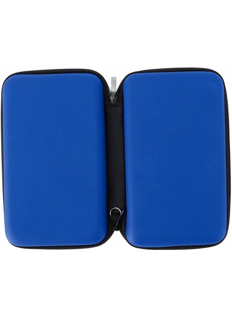 حالة تخزين لنينتندو الجديدة 3DS XL الجديدة 3DS LL ، حالة حمل واقية مقاومة للماء مع حزام المعصم القابل للفصل درع صلب مدمج للاعب المحمول (أزرق) - Image 2