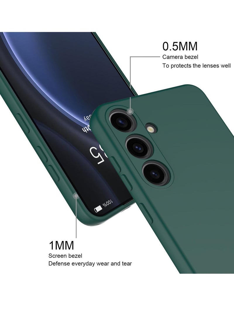 Raxoom Slim Liquid Silicone Case for Samsung Galaxy S24 Plus,with Scratch-Resistant Microfiber Lining Shockproof Soft Silicone Protective Case for Samsung S24 Plus (DarkGreen) - Image 2