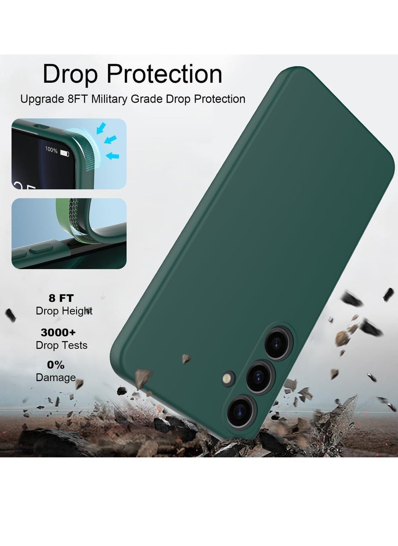 Raxoom Slim Liquid Silicone Case for Samsung Galaxy S24 Plus,with Scratch-Resistant Microfiber Lining Shockproof Soft Silicone Protective Case for Samsung S24 Plus (DarkGreen) - Image 4