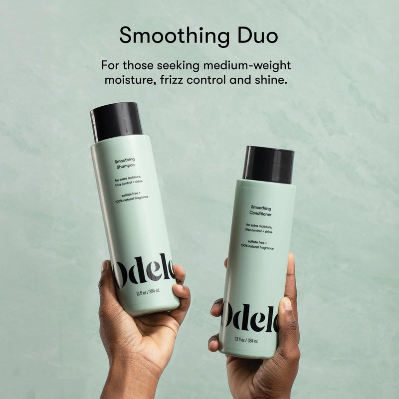 Odele Smoothing Sulfate-Free Shampoo & Conditioner Set for Moisture, Frizz Control, Shine, and Straight to Curly Hair Types, 13 Fl Oz Each (2-Pack) - Image 2