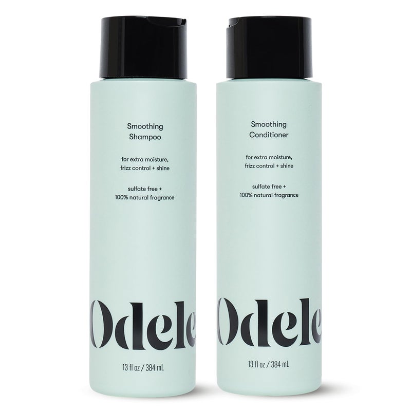 Odele Smoothing Sulfate-Free Shampoo & Conditioner Set for Moisture, Frizz Control, Shine, and Straight to Curly Hair Types, 13 Fl Oz Each (2-Pack) - Image 1