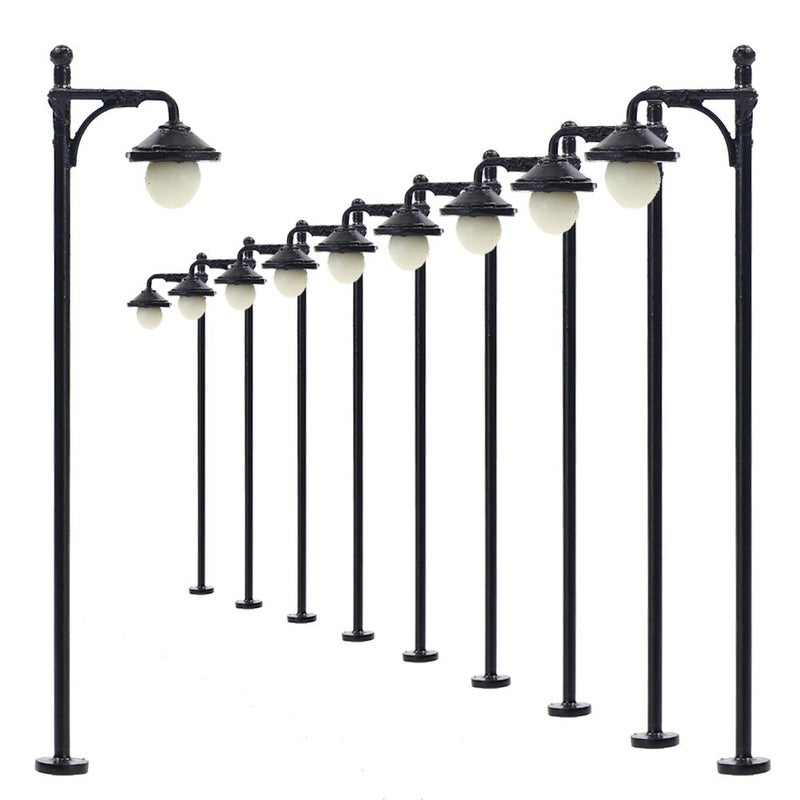Evemodel LYM22 10pcs Model Railway Train Lamp Post 65cm or 256inch Street Lights HO OO Scale LEDs New - Image 2