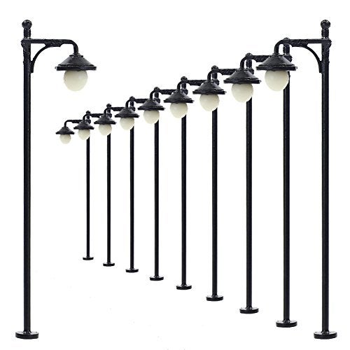 Evemodel LYM22 10pcs Model Railway Train Lamp Post 65cm or 256inch Street Lights HO OO Scale LEDs New - Image 1