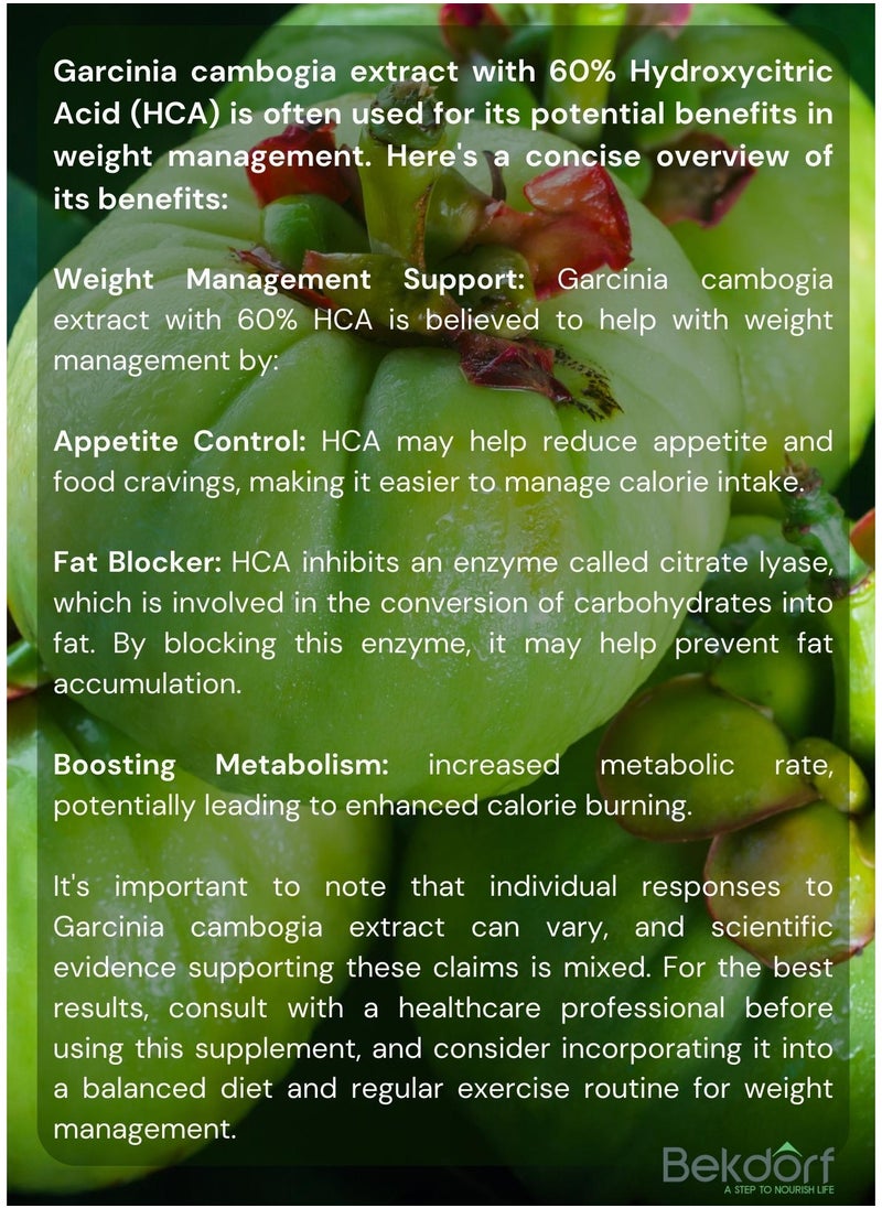 Bekdorf - Garcinia Healthy Metabolism 120 Capsules - Image 1