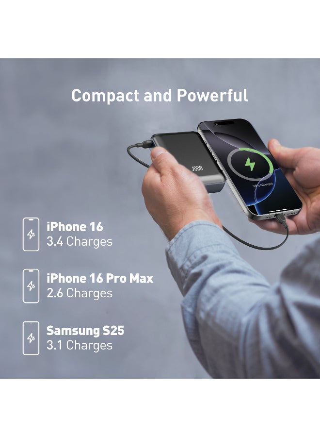 JODA Metix 18 Power Bank 18000mAh 22.5W PD With Cabel USB-C  Portable Charger ⚡🔋Fast Charging Power Bank ⚡18000 mAh Power Bank 🔋USB-C Power Bank 🔌PD Fast Charging Power Bank ⚡3-Port Power Bank 📱22.5W Fast Charger ⚡Power Bank for Smartphones 📱USB-A and USB-C Charger 🔌Portable Power Bank for Travel ✈️Charger for iPhone & Samsung 📱 - Image 5