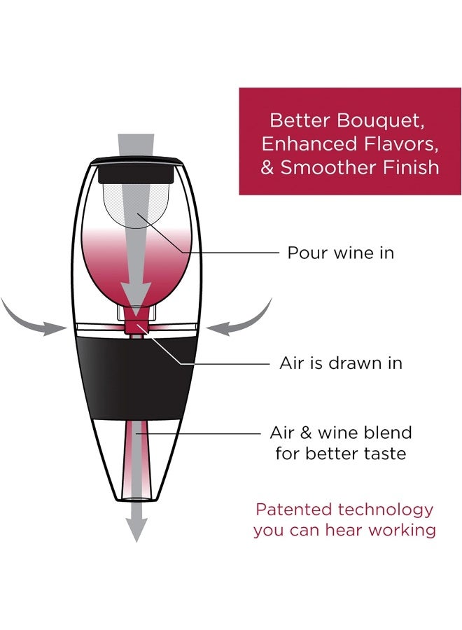 Vinturi Deluxe Essential Red Pourer and Decanter Tower Stand Set - Image 5