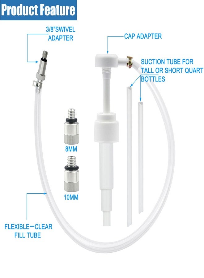 Bentolin Lower Unit Gear Oil Pump for Standard Quart Bottles, Includes 3/8 inch Metal Swivel, 8mm and 10mm Adapters Fit Most Marine Boat Outboard Motors (Not Compatible With Volvo Penta) - Image 3