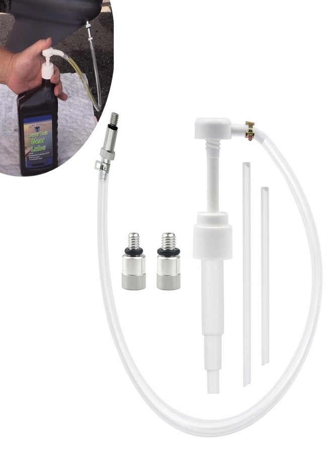 Bentolin Lower Unit Gear Oil Pump for Standard Quart Bottles, Includes 3/8 inch Metal Swivel, 8mm and 10mm Adapters Fit Most Marine Boat Outboard Motors (Not Compatible With Volvo Penta) - Image 1