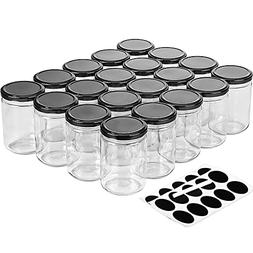 Ritayedet 12oz Glass Jars with Lids, 20 Pcs Empty Candle Jars for Making Candle, Mason Canning Jars for Spice, Jam, Liquid, Baby Food Storage, Meal Prep, Craft, DIY Gift, Sample Container, Dishwasher Safe - Image 1