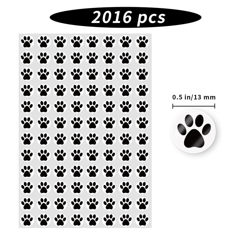 Yeachlaing 0.5 Inch Black Paw Print Stickers,Self Adhesive for Scrapbooking/Kid DIY Arts Crafts/Reward Stickers Teachers Sticker - Image 2