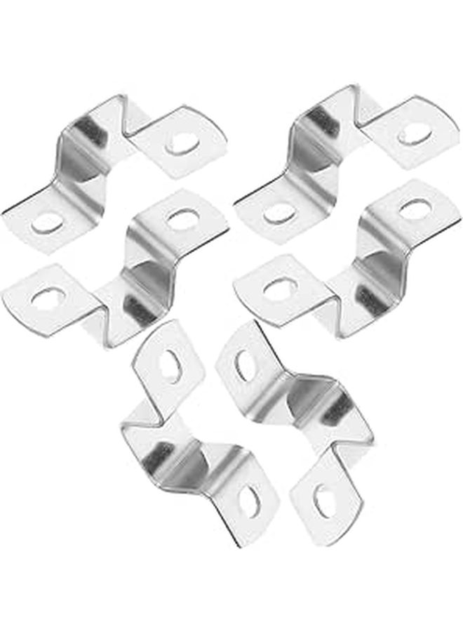 6Pcs 20x20mm Stainless Steel U Type Tube Clamps Square Bracket Fasteners For Plumbing Woodworking - Image 1