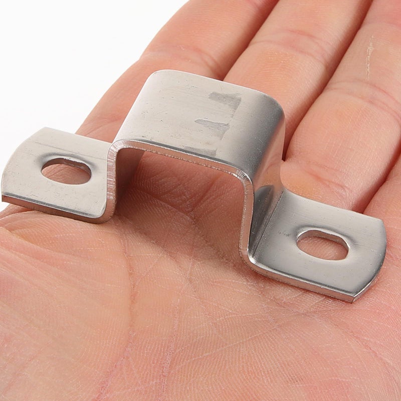 6Pcs 20x20mm Stainless Steel U Type Tube Clamps Square Bracket Fasteners For Plumbing Woodworking - Image 5