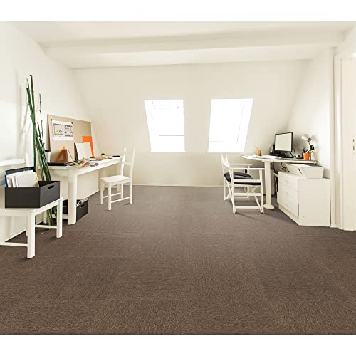 Mohawk Basics 24" x 24" Berber (Loop pile), 0.07" Pile Height, Carpet Tile, PET Fiber, Earth Tone Color, (24 Tiles), (96 sqft/carton) - Image 5