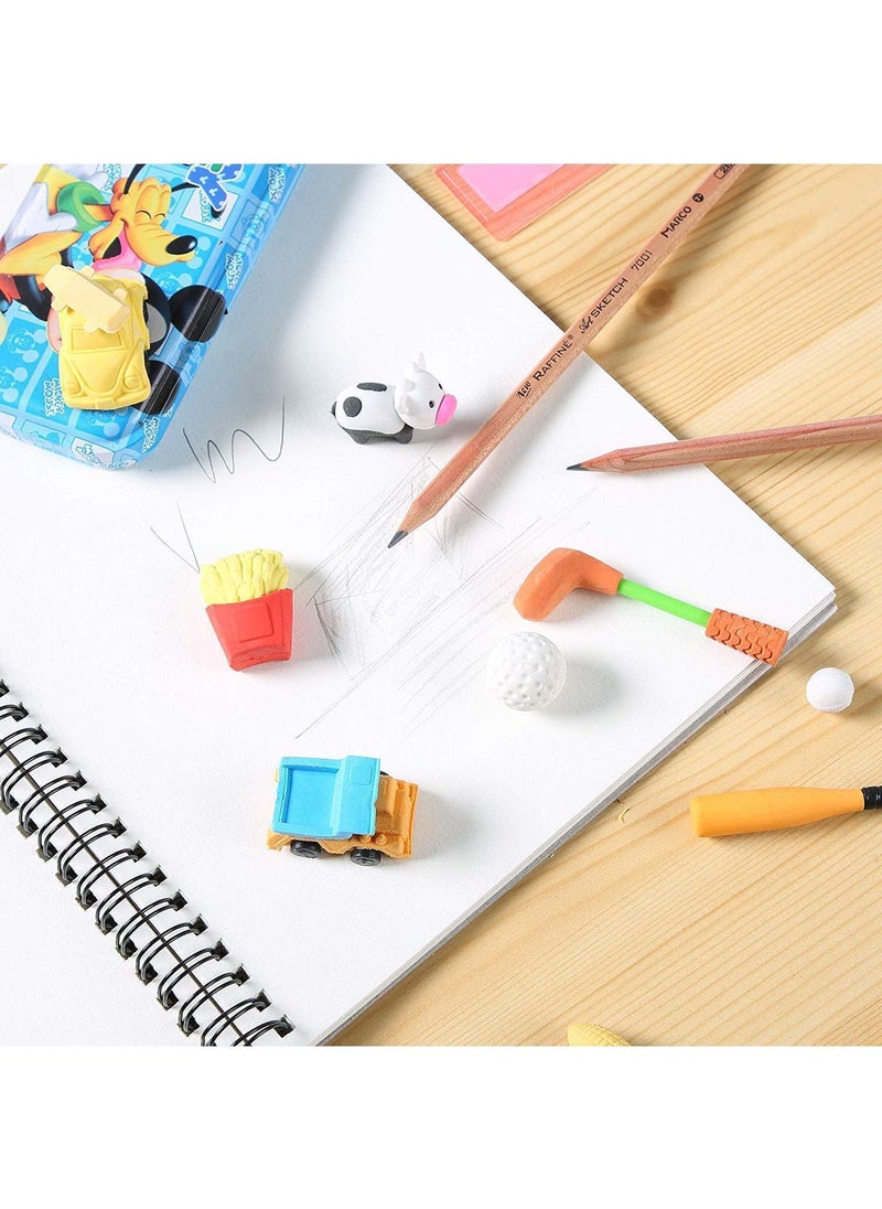 Sweet seven 35Pcs Animal Erasers Bulk Mini Pencil Erasers Set - Fun Desk Pets Assembly Puzzle for Kids - Party Favors, Classroom Prizes - Gifts and School Supplies  - Image 3