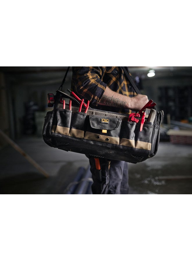 Custom Leathercraft CLC WORK GEAR 1579 20 Inch, Open Top, Soft Sided Tool Box, 27 Pockets  - Image 3