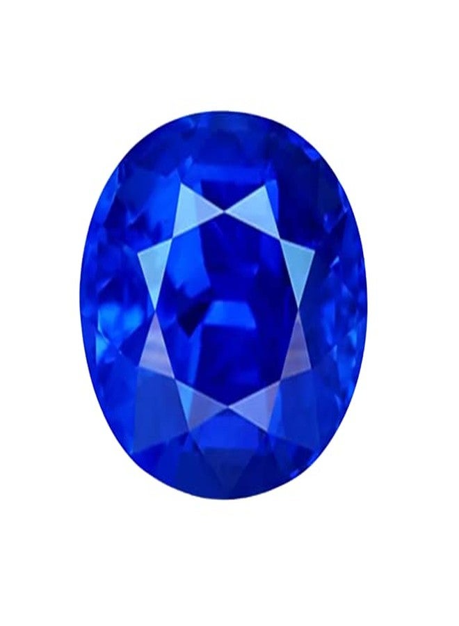 IRIS GEMS 4.56 Ratti/4.15 Carat Genuine Kashmiri Blue Sapphire Stone Original Certified By IGL Oval Shape नीलम रत्न For Men Women Rings, Braclets, Pendants, Chains & More शनि रत्न Or शनिप्रिया For Jewellery making & Astrological Purpose - Image 1