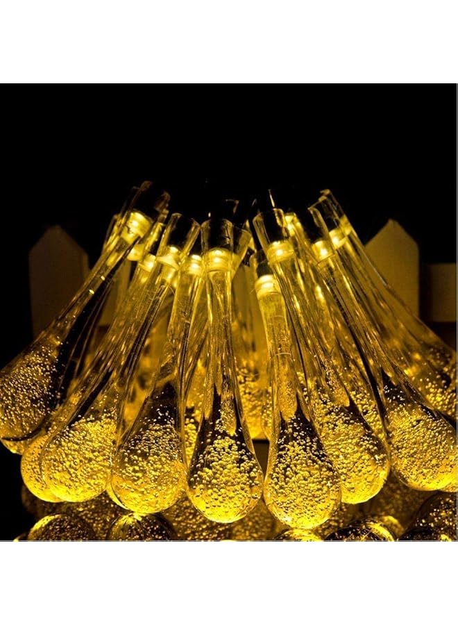 إيروريكس 15 قدم 20 مصباح ليد يعمل بالطاقة الشمسية لمهرجانات الحدائق الخارجية، سلسلة أضواء مقاومة للماء على شكل دمعة للحديقة والفناء والتخييم والمهرجانات وحفلات الزفاف باللون الأبيض الدافئ - Image 5