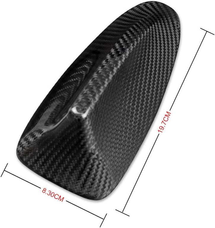 AIRSPEED Carbon Fiber Car Shark Fin Antenna Cover Auto Antenna Toppers Sticker for BMW F10 F18 F01 F02 F04 Exterior Accessories, Black - Image 2