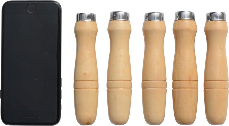 ACOCO Wooden File Handle with Strong Metal Collars for 7.5''-15'' File Rasp (5 Pack) (Large) - Image 2