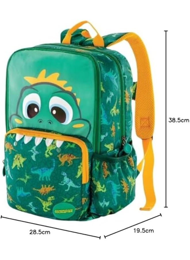 American Tourister Diddle 2.0 Dino Green Backpack for 4 to 6 Years Kids. Ergonomically Designed, Dino Green, S, Casual.1 Year warranty - Image 2