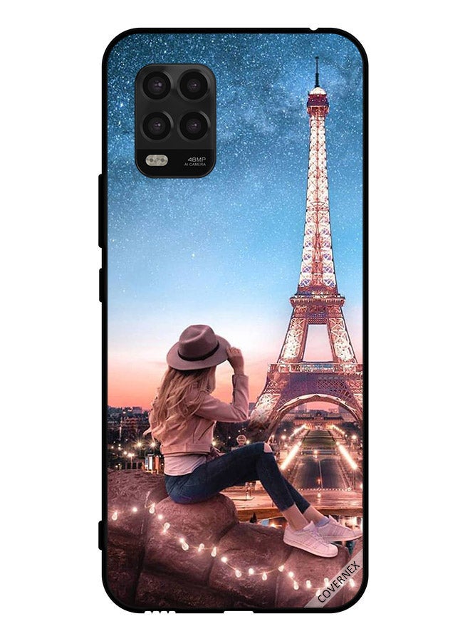 Covernex Protective Case Cover For Xiaomi Mi 10 Lite 5G Brown Hat Girl & Effiel Tower  - Image 1