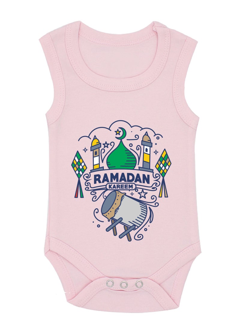 PRINTSHOP4ME Ramadan Baby Romper Outfit - Sleeve Less Cotton Unisex Romper - Romper for Babies and Toddlers - Sleeveless Ramadan Romper for Newborns  - Image 1