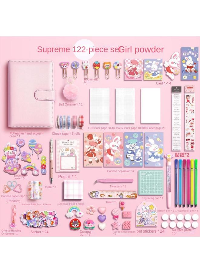 Bluejw Hand Account Gift Box Internet Celebrity Account Book Loose-leaf Removable Cute Girl Pink Large Large Capacity Suit Girl's Hair - Image 5