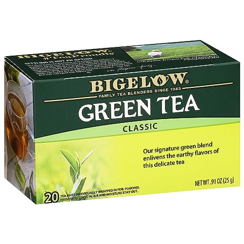 Bigelow Tea Classic Green Tea Caffeinated Tea 20 Count Box Pack of 6 120 Total Tea Bags - Image 1