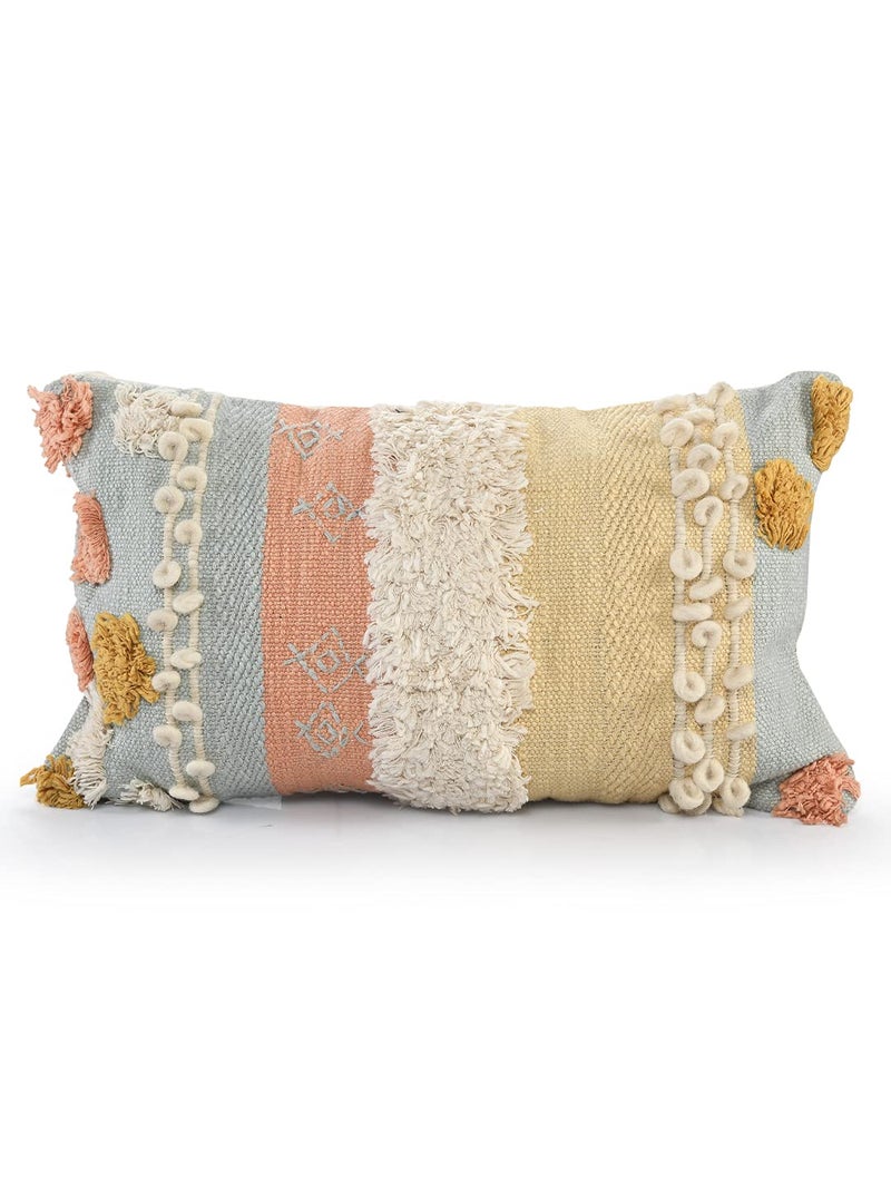 SASHAA WORLD Pastel Hued Abstract Lumbar Cushion Cover, Decorative Throw Cushion/Pillow for Couch and Bed(30x50 cm, Multi) - Image 4