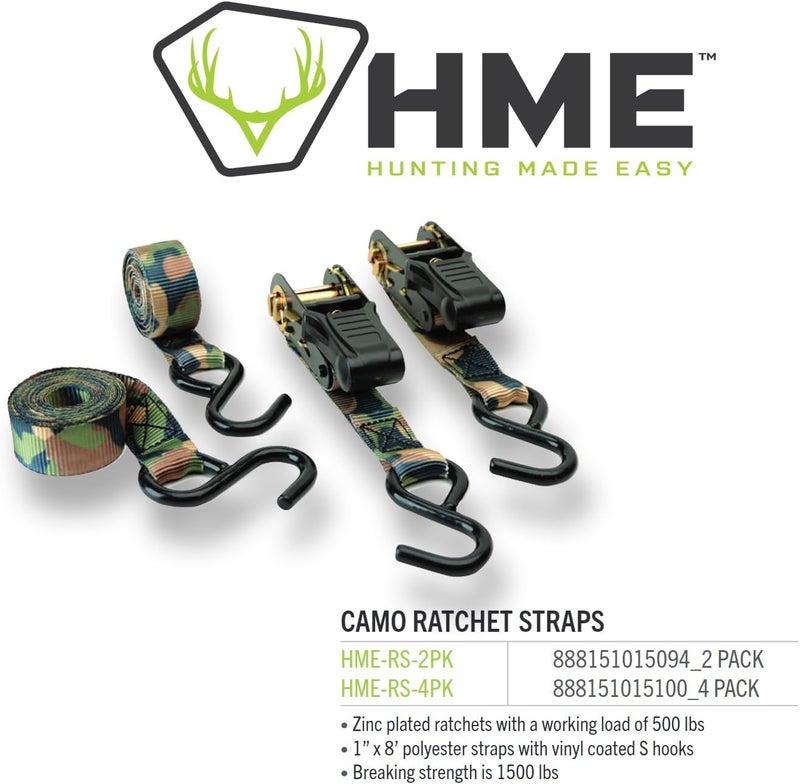 HME Camo Ratchet Strap - 4 Pack - Image 5